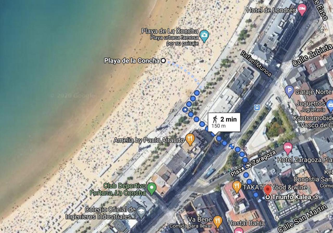Apartamento Amplio Y Central A Pie De Playa La Concha San Sebastián Eksteriør billede